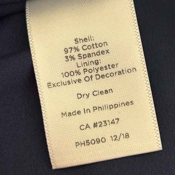 Talbots Mixed Fruit Textured Dress Size 12 Navy and White - Picture 5 of 9